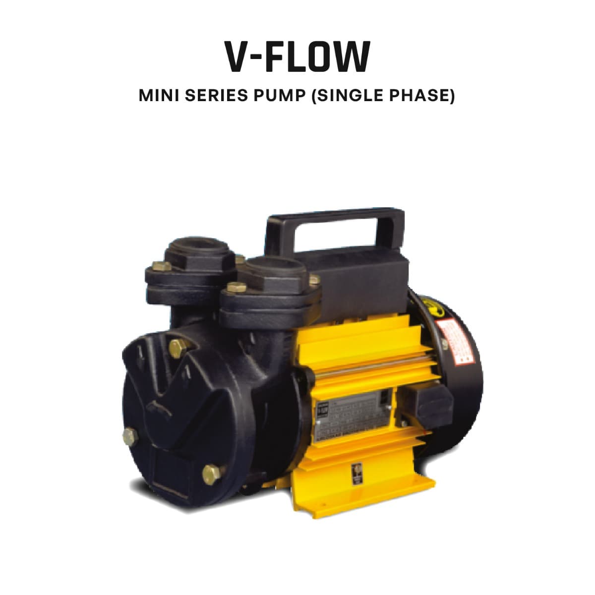 Self-priming Pump, V FLOW, 0.5 HP, Single Phase, 240 Volts, Size 25mm X 25mm