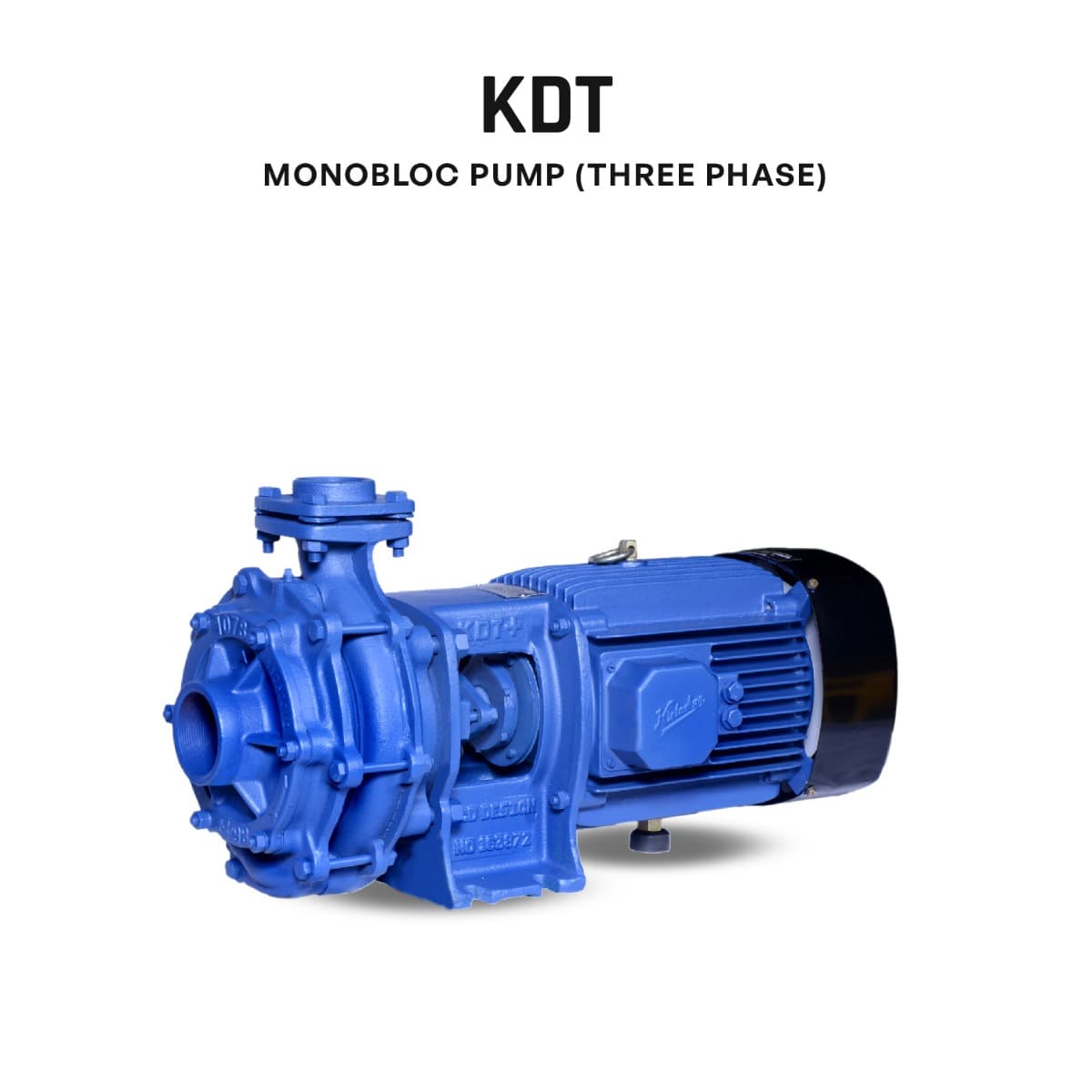 Monobloc Pump, KDT-568+, 5 HP, Three Phase, 400 Volts, Size 50mm X 40mm