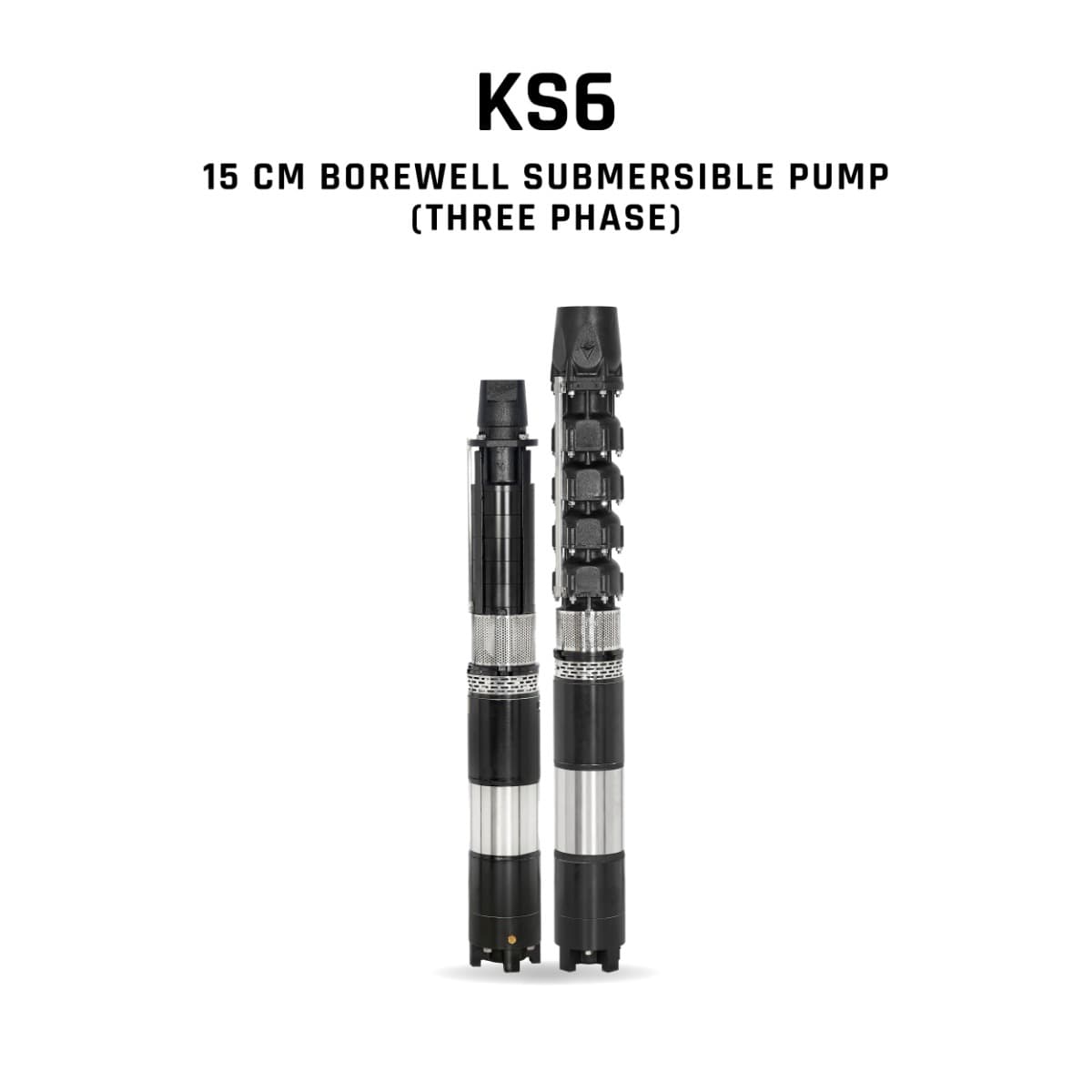 Borewell Submersible Pump, KS6 180-0615, 6 HP, Three Phase, 415 Volts, Size 50mm