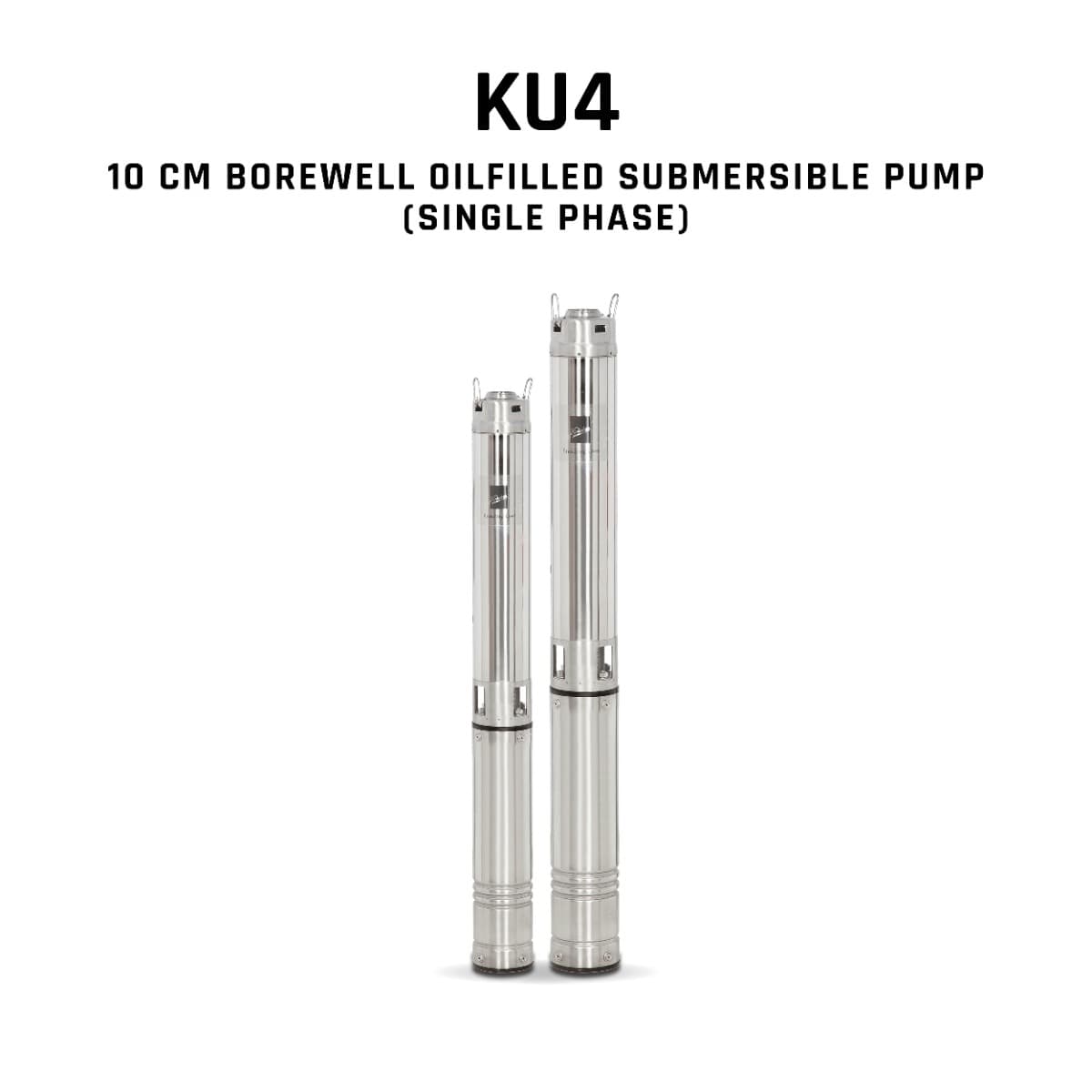 Borewell Submersible Pump, KU4-0240S , 1.5 HP, Single Phase, 220 Volts, Size 32 mm WITH CONTROL PANEL