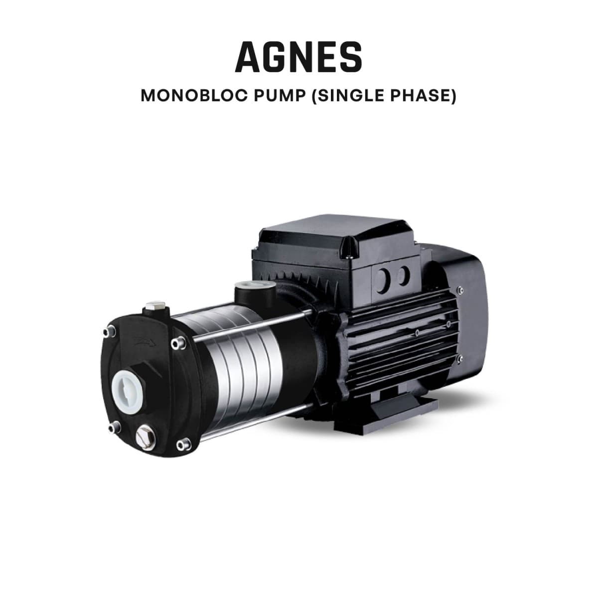 Horizontal Multistage Pump, AGNES4-50, 1.5 HP, Single Phase, 220 Volts, Size 32 mm X 25 mm