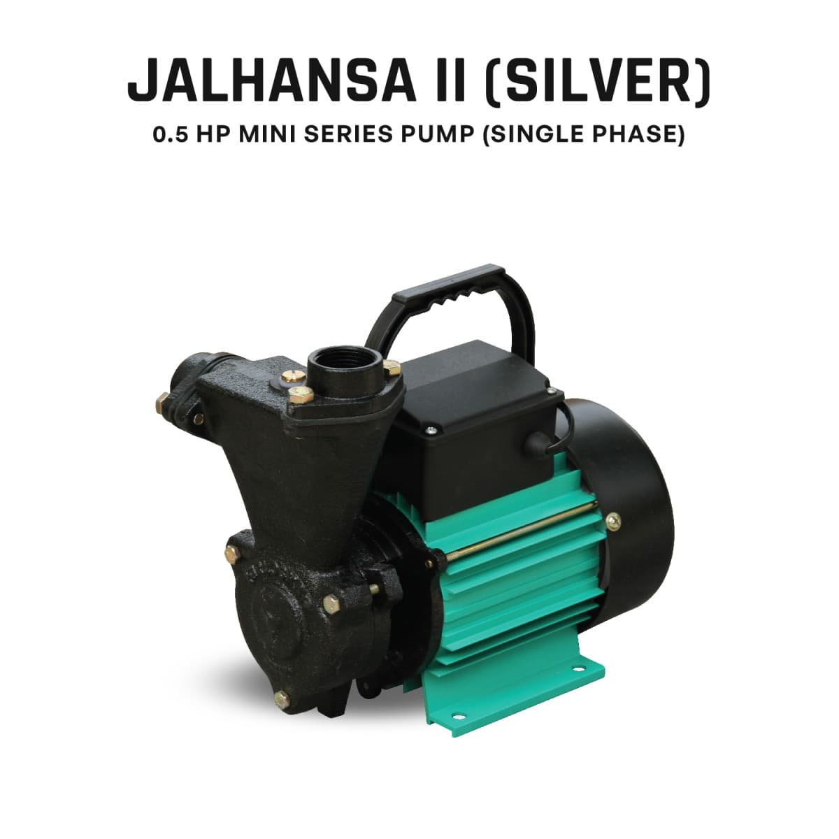 Self-priming Pump, MINI JALHANSA-II (Silver), 0.5 HP, Single Phase, 220 Volts, Size 25mm X 25mm