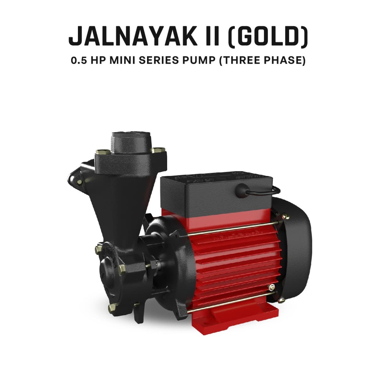 Self-priming Pump, MINI JALNAYAK-II (Gold), 0.5 HP, Three Phase, 415 Volts, Size 25mm X 25mm