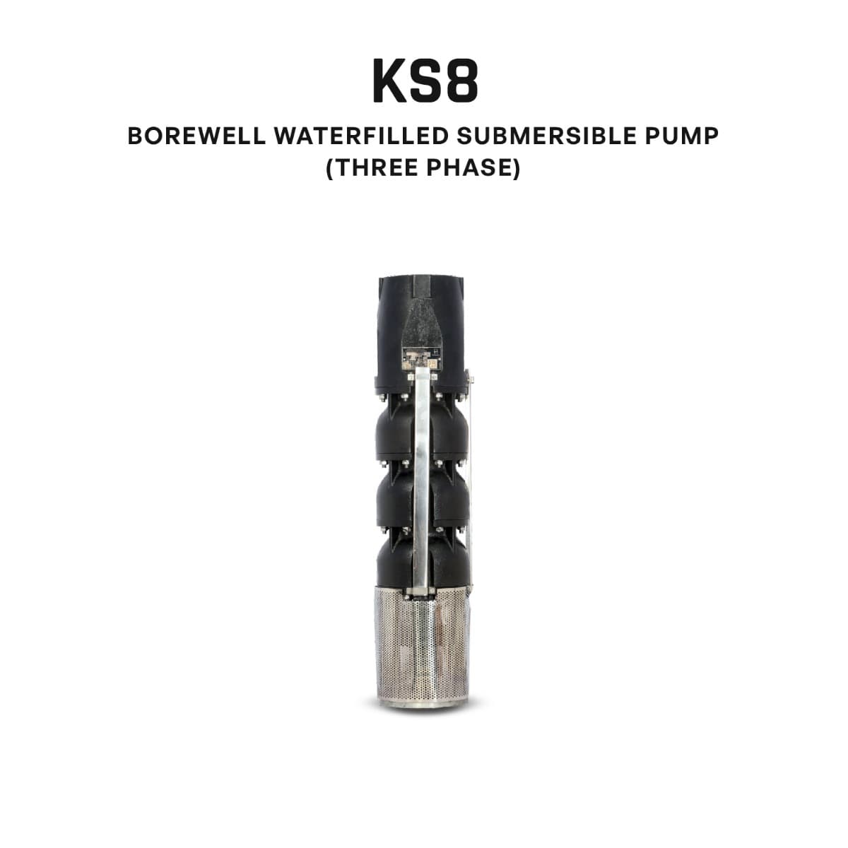 Borewell Submersible Pump, KS8P-2504, 25 HP, Three Phase, 415 Volts