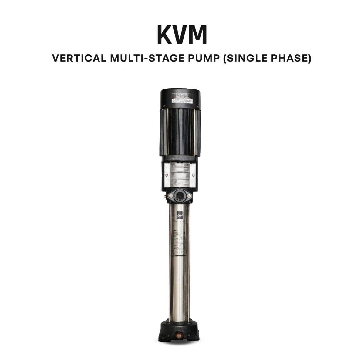 Vertical Multi-Stage Pump, KVM-2100, 2 HP, Single Phase, 230 Volts, Size 25mm X 25mm