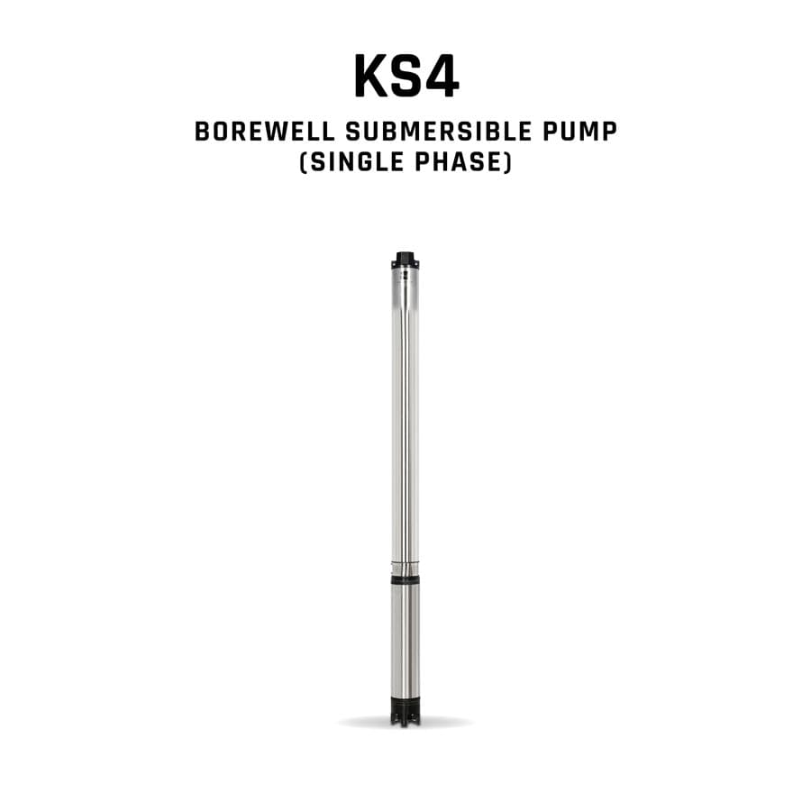 Borewell Submersible Pump, KS4H-3009, 3 HP, Single Phase, 220 Volts, Size 65mm with control panel
